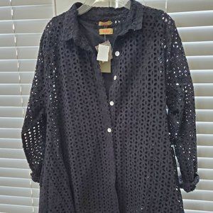 Tulip W Black Mimi Eyelet Jacket & Separate Tank M